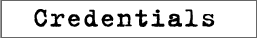 credentials